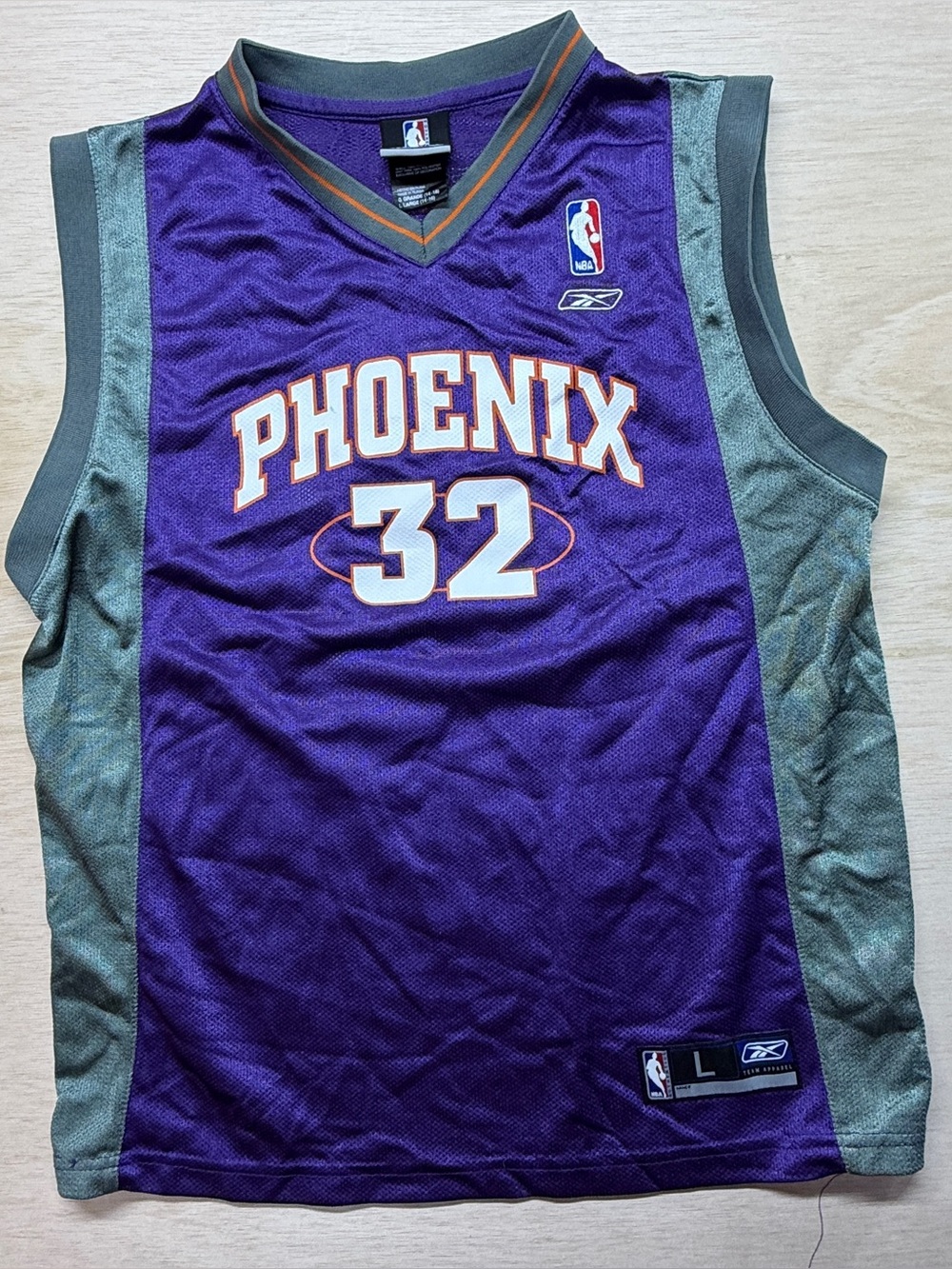 VTG Reebok Phoenix Suns Amare Stoudemire #32 Youth Size L Purple NBA Jersey